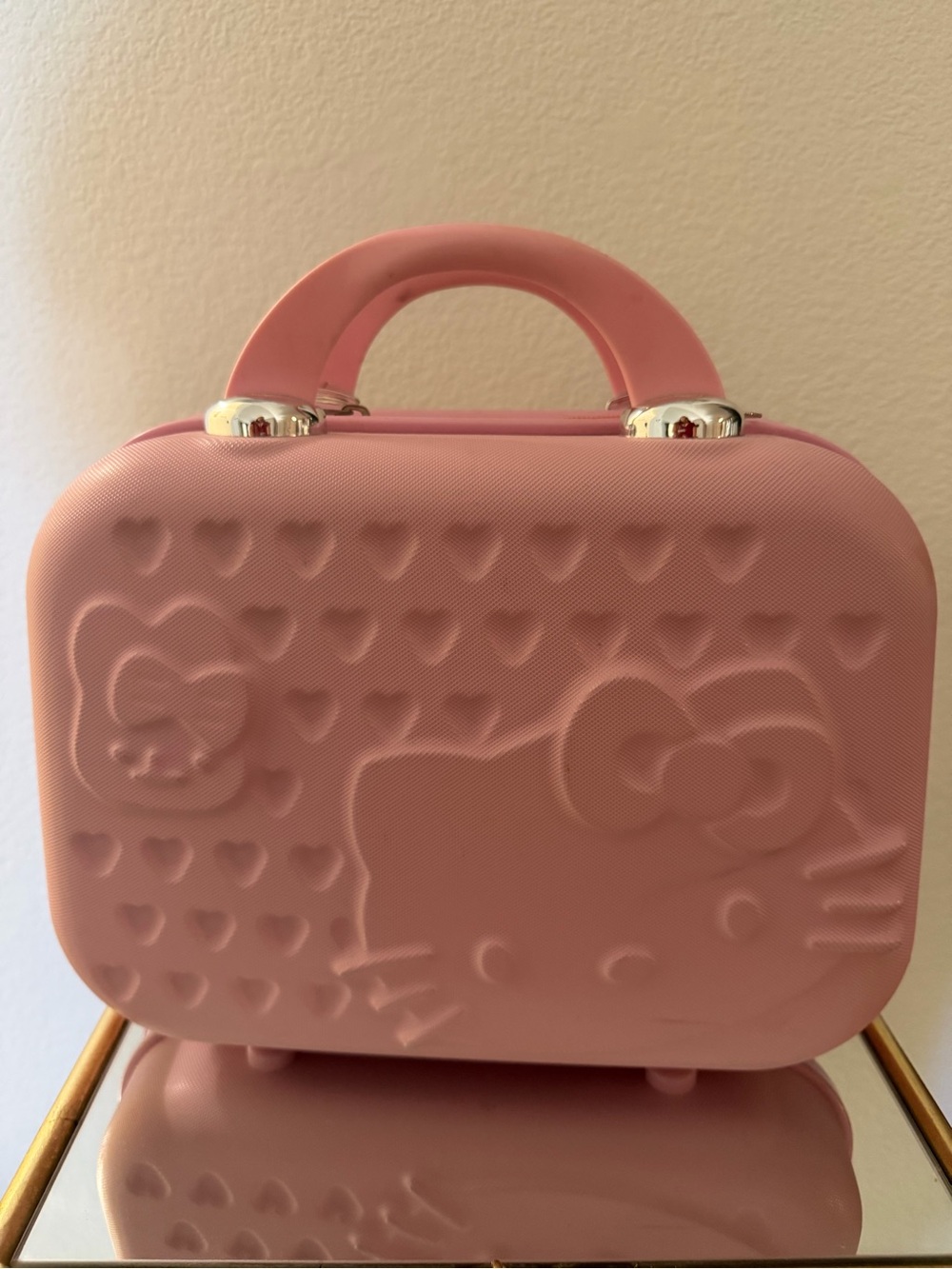Pink Hello Kitty Embossed Carry Case used